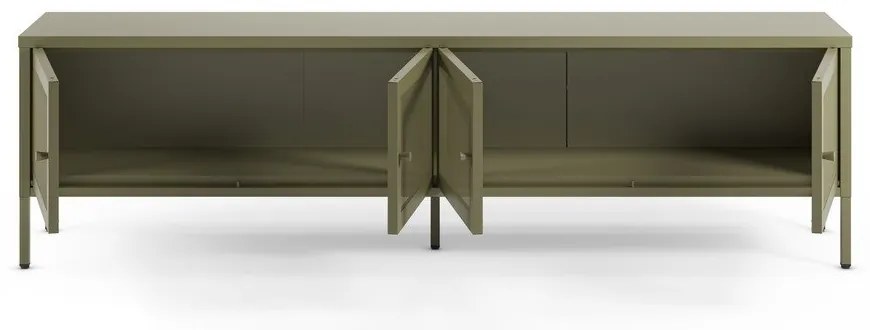 Zöld fém TV-állvány 160x50x35 cm Fayna – Marckeric