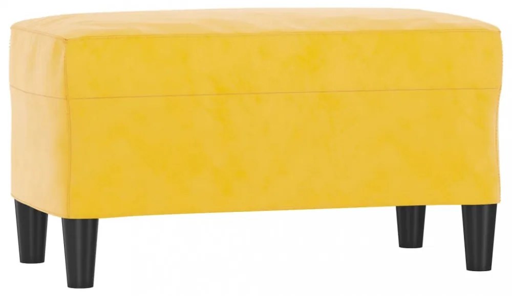 sárga bársony pad 70x35x41 cm