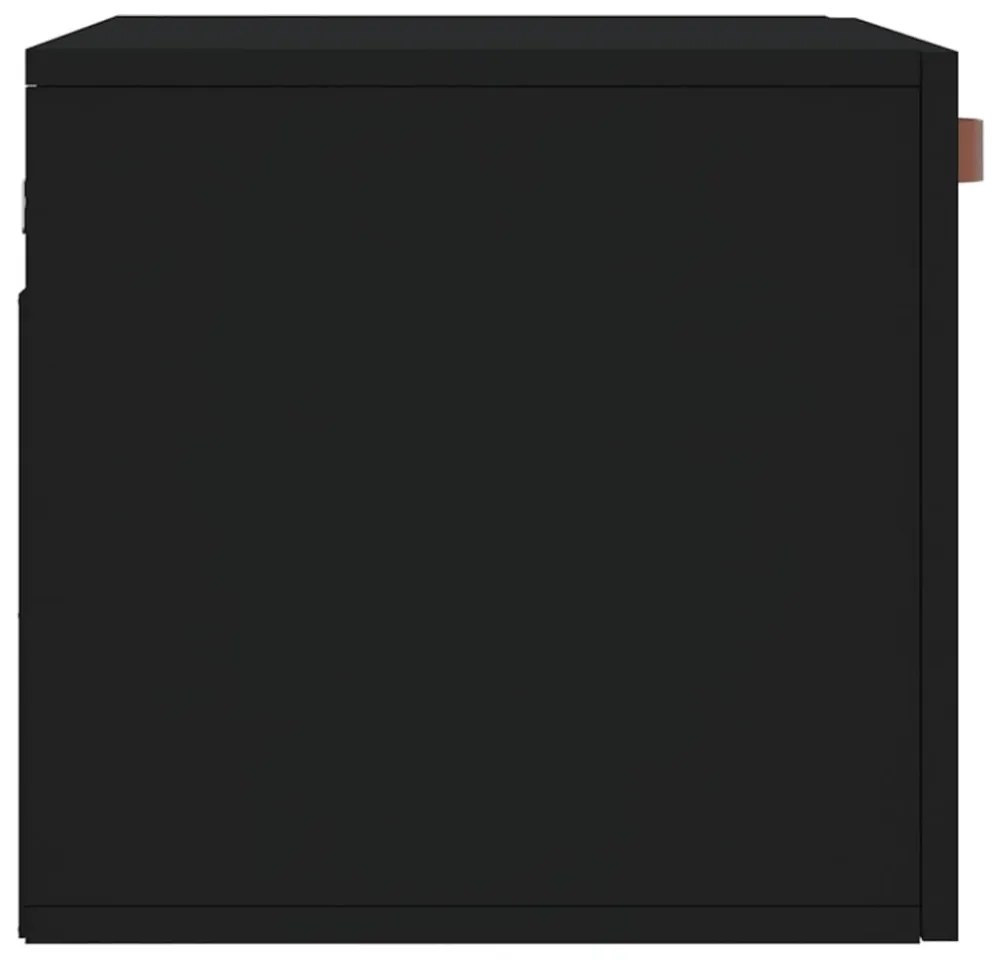 fekete szerelt fa faliszekrény 60 x 36,5 x 35 cm