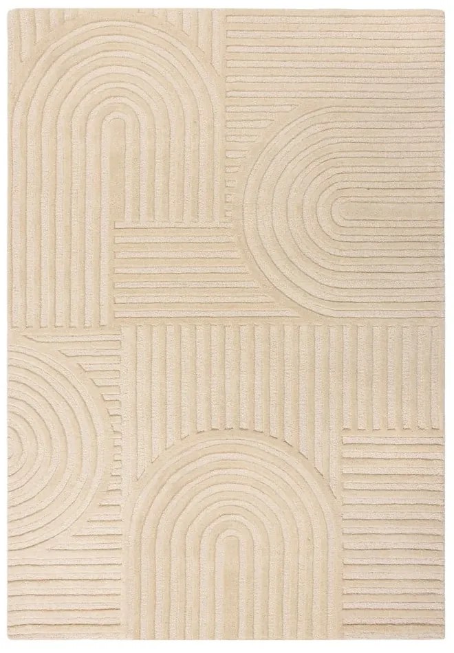 Bézs kézi szövésű gyapjú szőnyeg 240x340 cm Zen Garden – Flair Rugs