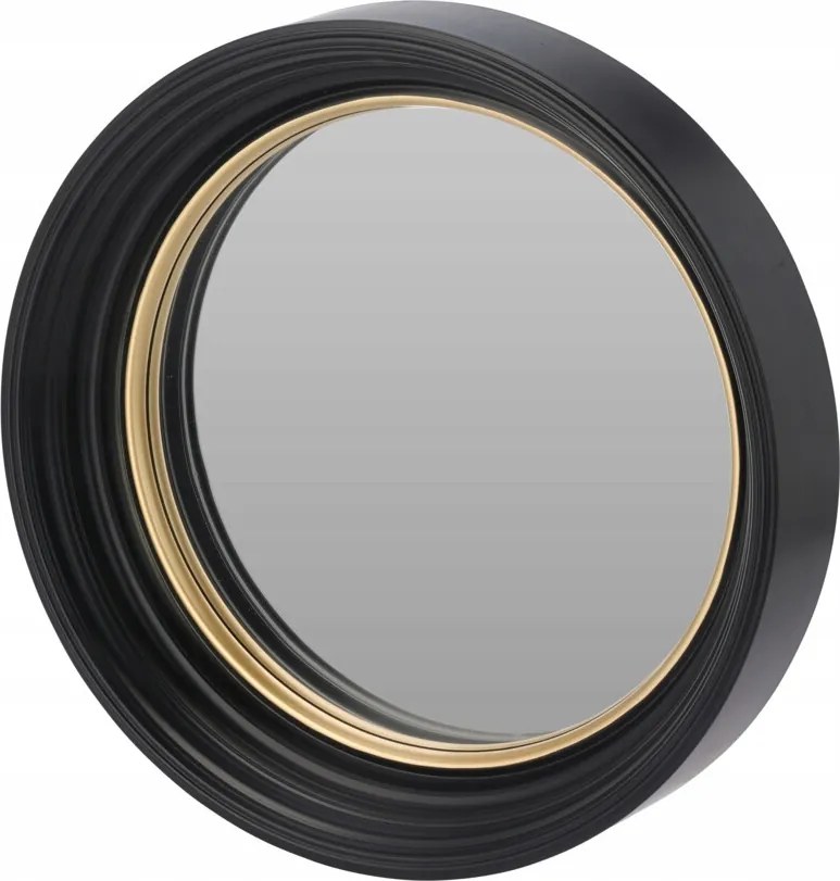 Kerek Tükör Fekete Keretben Ø 40,5 CM Műanyag Elegáns