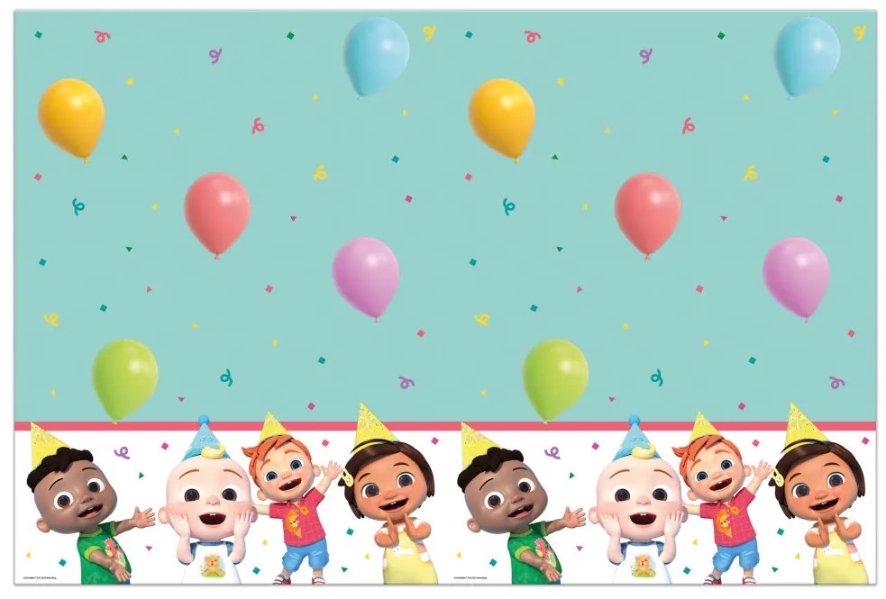 CoComelon Birthday műanyag asztalterítő 120x180 cm