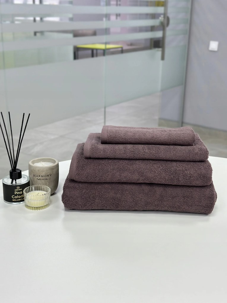 Törölköző szett 4 db 100% Pamut 500 gsm Luxus Szett Barna