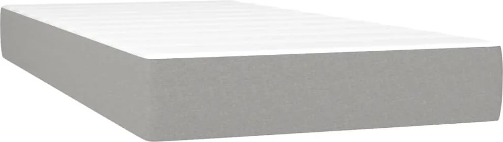 vidaXL világosszürke szövet zsebrugós ágymatrac közepes keménységű 100x200x20 cm