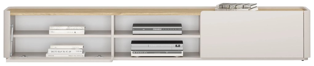 Elivo TV-szekrény 220 cm fiókkal - kasmír / olajozott tölgy