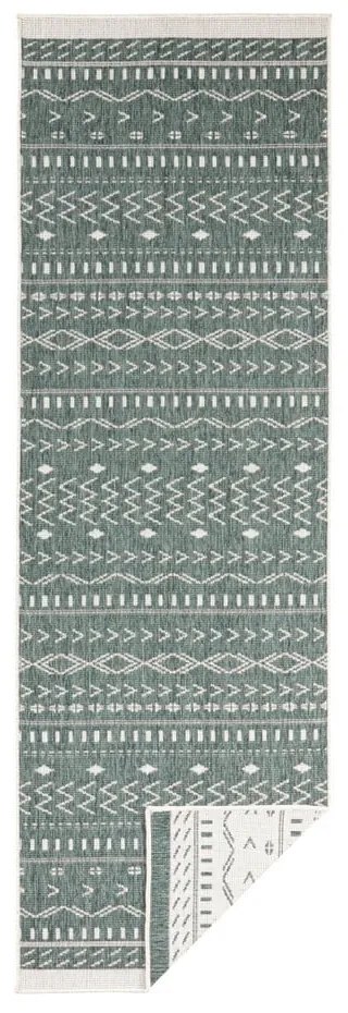 Kuba zöld-krémszínű kültéri szőnyeg, 80 x 150 cm - NORTHRUGS, 80 x 350 cm - NORTHRUGS