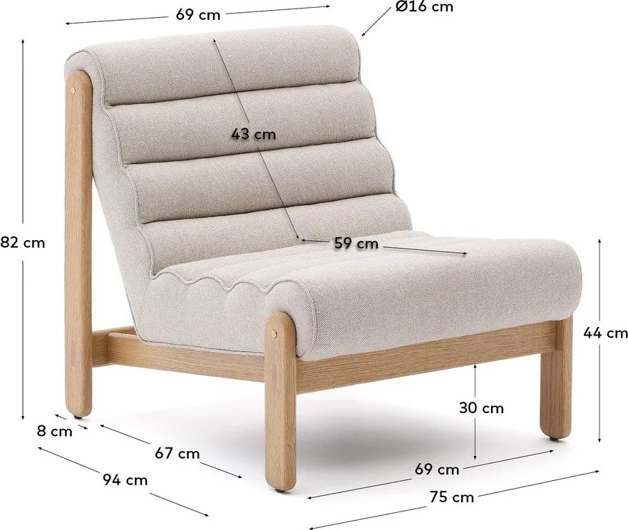 Bézs fotel Magira – Kave Home