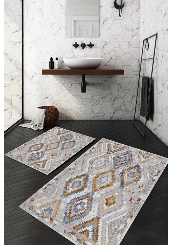 Szürke fürdőszobai kilépő szett 2 db-os 60x100 cm – Mila Home
