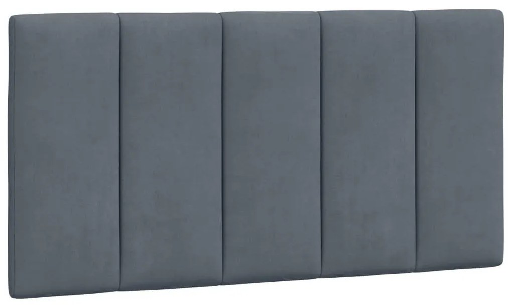 sötétszürke bársony fejtámla párna Hanko 100 cm