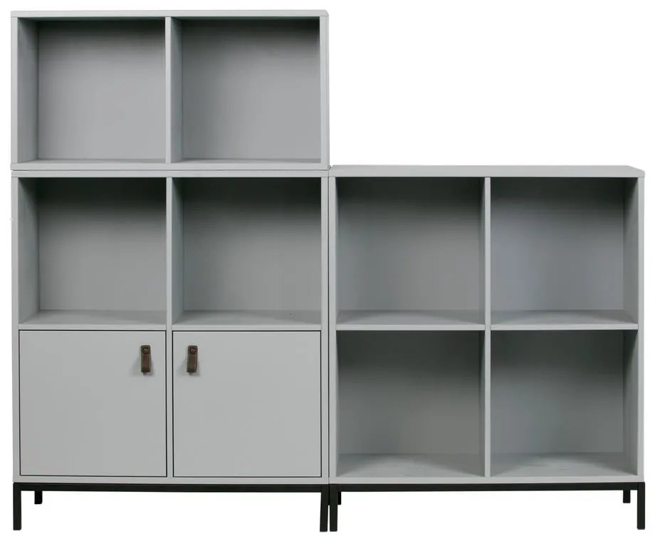 Szürke borovi fenyő moduláris könyvespolc 81x41 cm Vt – vtwonen