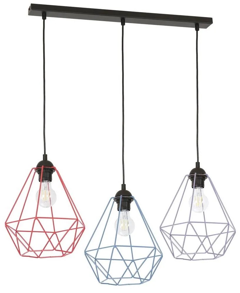 Csillár zsinóron BASKET 3xE27/60W/230V