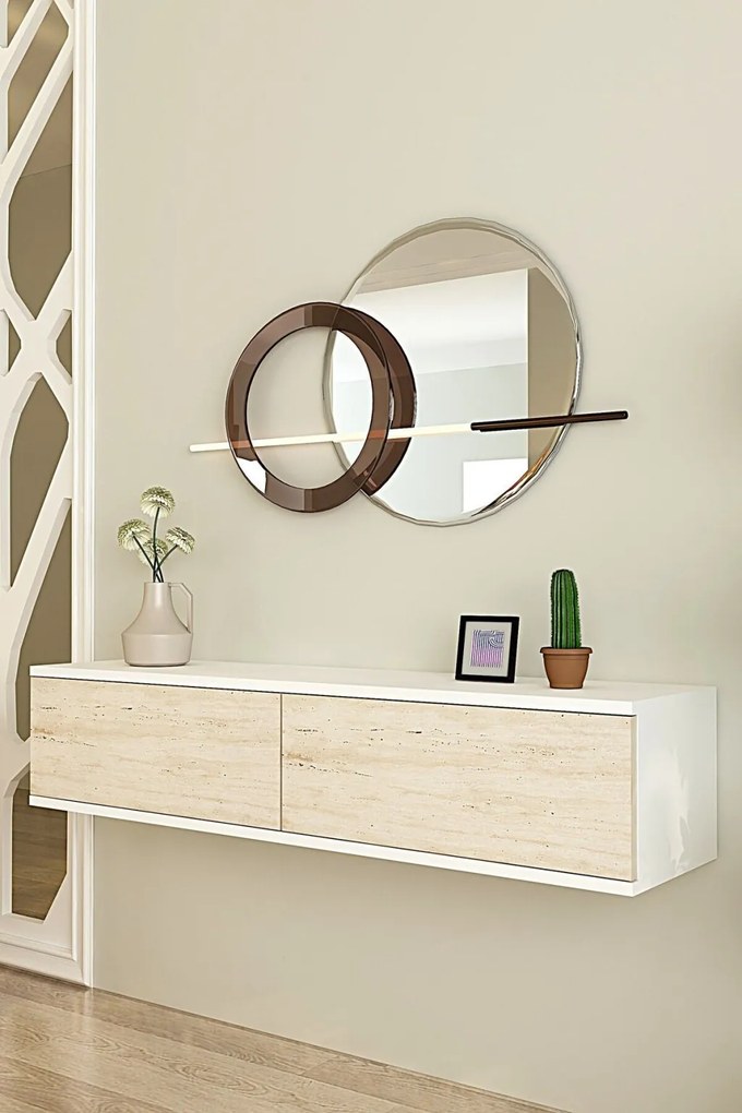 Aplos 120 - White, Travertine