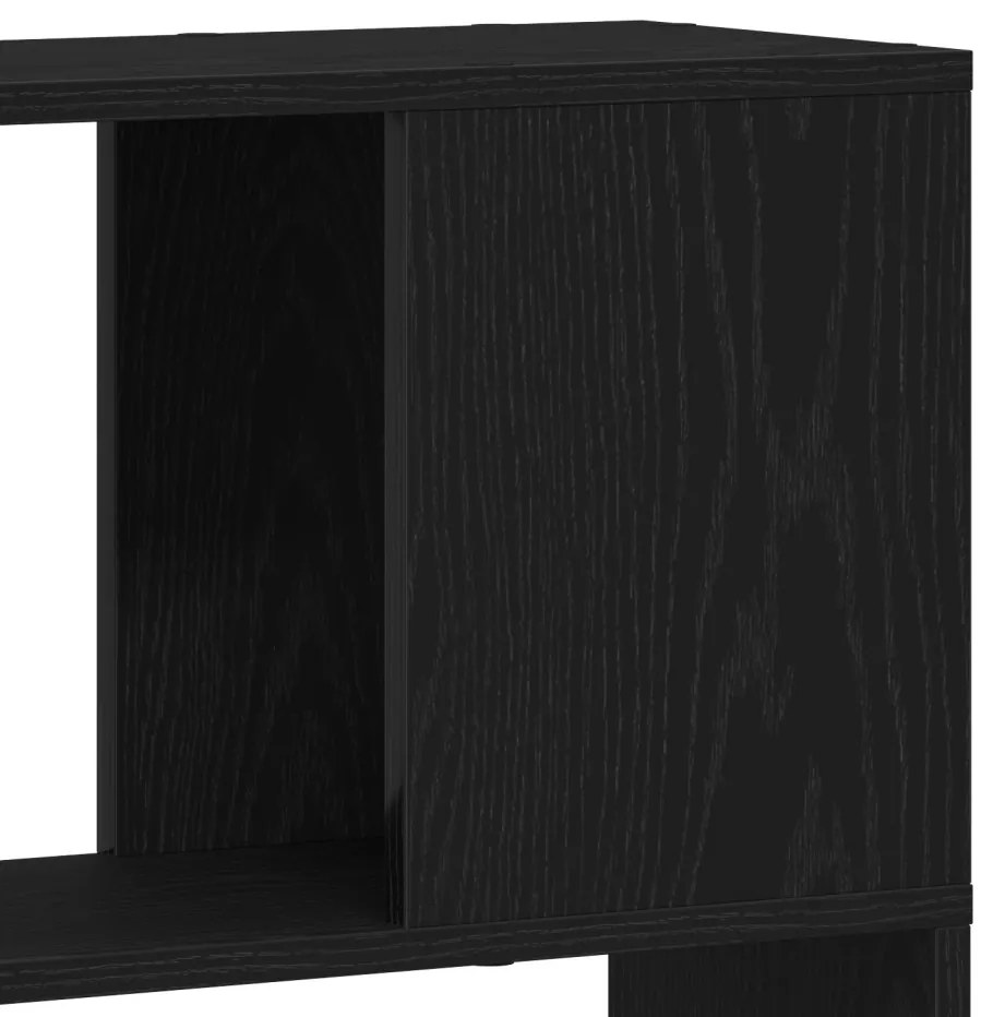 Könyvespolc Fekete Tölgy 80x24x186 cm Mérnöki Fa