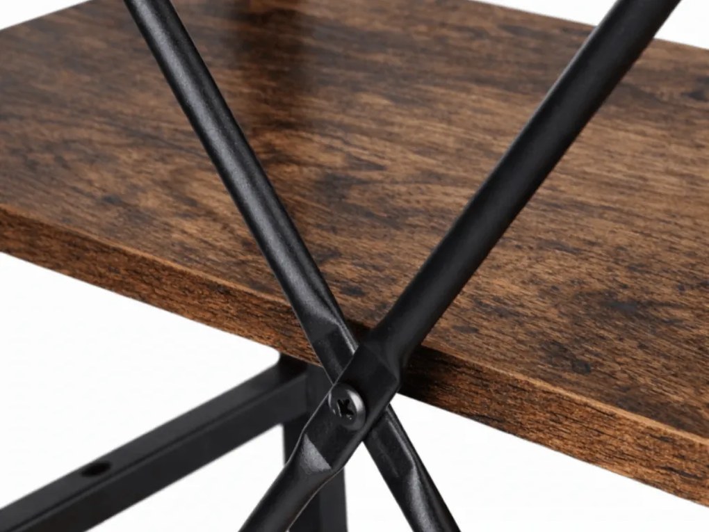 Könyvespolc TAYLOR 4 polc 147x60 cm, rusztikus barna