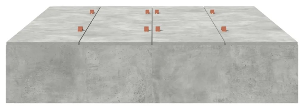 Tárolóágykeret Beton Szürke 160x200 cm