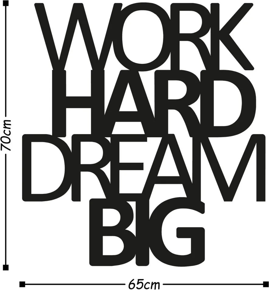 Work fém fali dekoráció, 65×70 cm