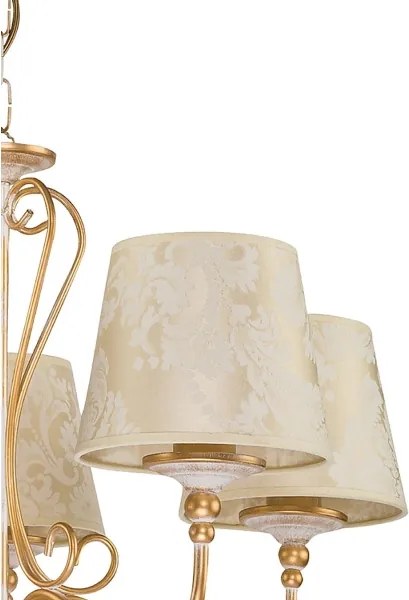 Brilagi - Láncos csillár SONIA 5xE27/15W/230V átm. 64 cm krémszínű/patina