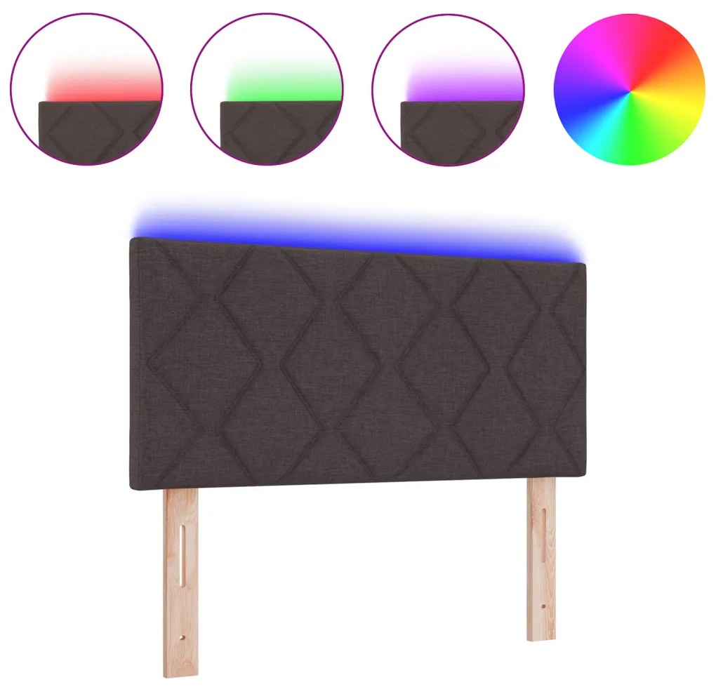 Fejtámla LED -es lámpákkal fejtámlával Barna 100 cm szövet