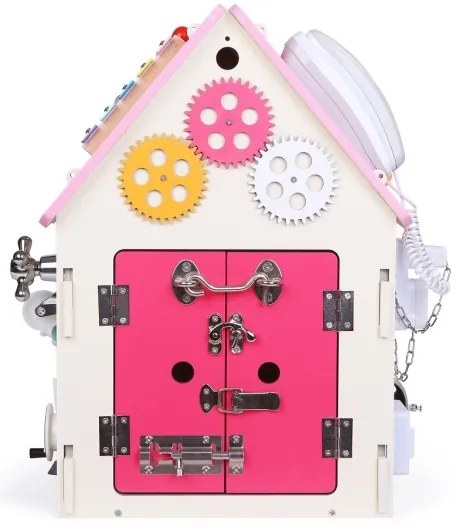 2Kids Toys - Activity deszka ház rózsaszín