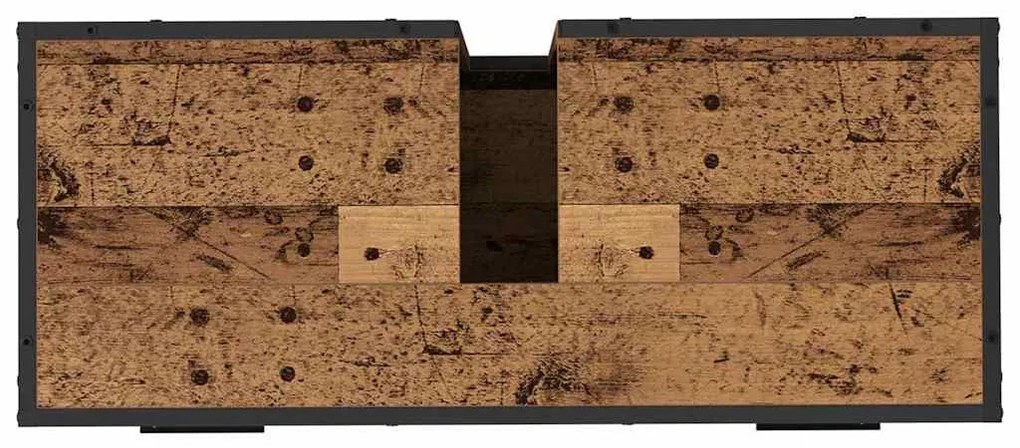 Fürdőszoba bútor szett 2 pcs Régi fa 80 x 33 x 60 cm Faanyag