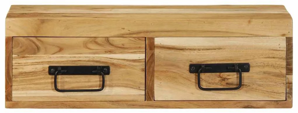 tömör akácfa falra szerelhető TV-szekrény 60x30x19 cm