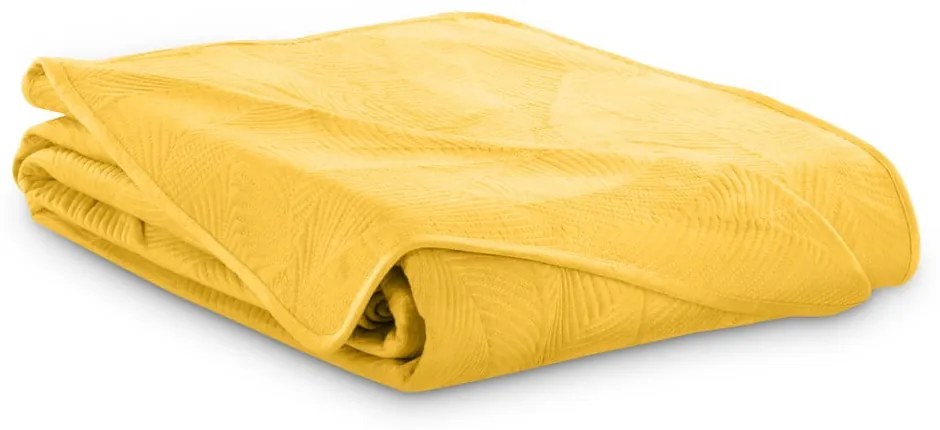 Okkersárga ágytakaró franciaágyra 200x220 cm Palsha – AmeliaHome