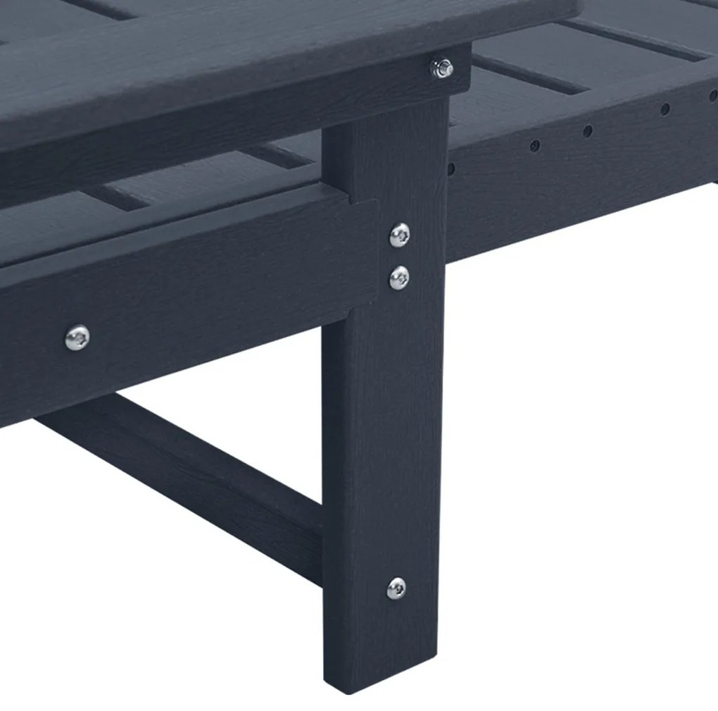 Napozóágy Tengerészkék 53x162x98.5 cm HDPE