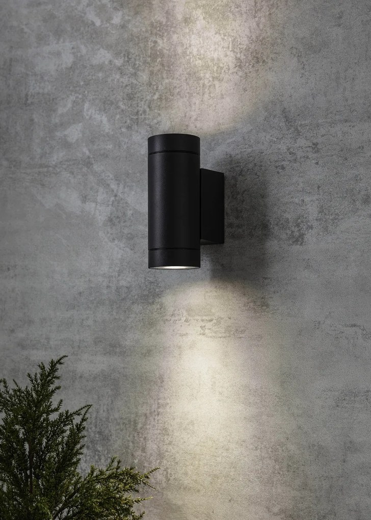 MARKSLÖJD 107916 PIPE Modern Kültéri Fali Lámpa Fekete GU10 IP44