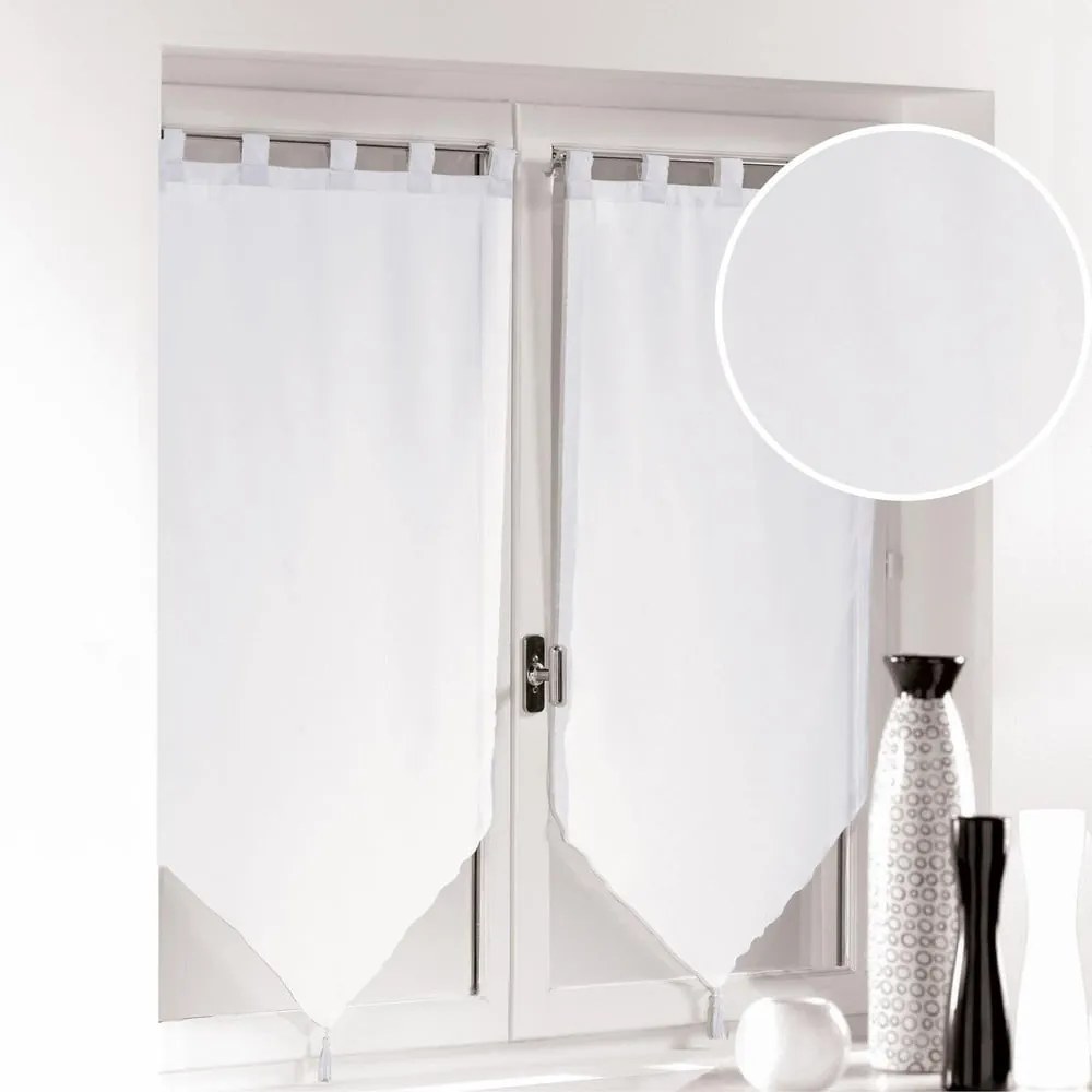 Fehér voile fényáteresztő függöny szett 2 db-os 60x160 cm Voiline – douceur d'intérieur