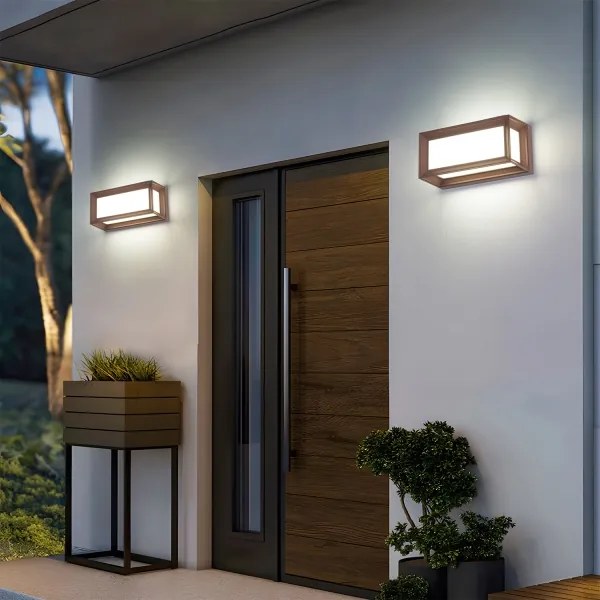 Brilagi - LED kültéri fali lámpa PARKER LED/12W/230V barna IP44