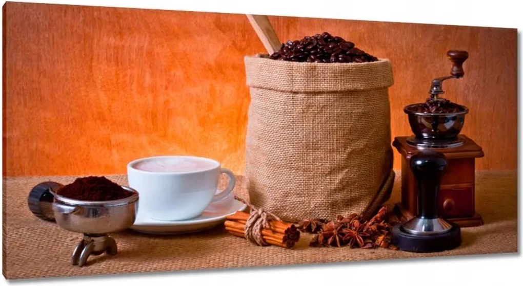 Vászonkép 115x55 Kávé