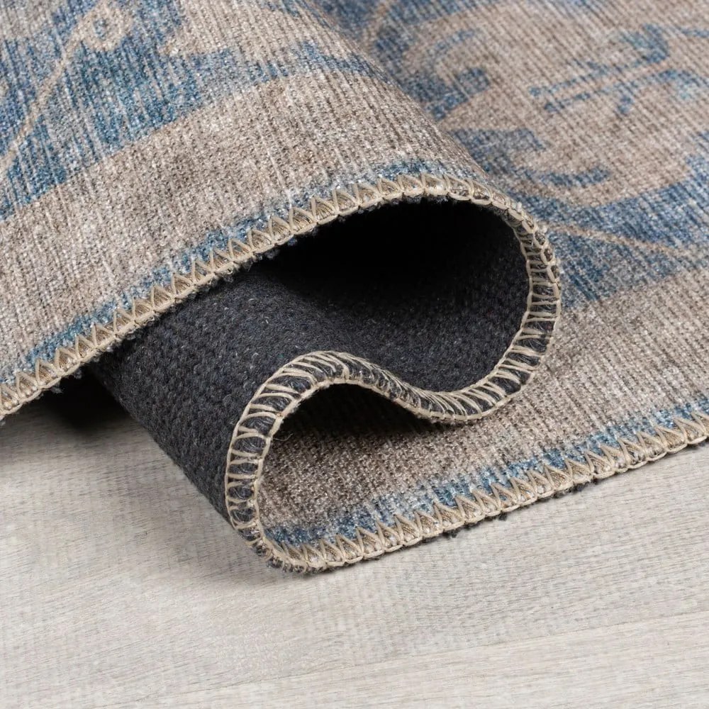 Kék mosható szőnyeg 152x230 cm Orelia Global – Flair Rugs