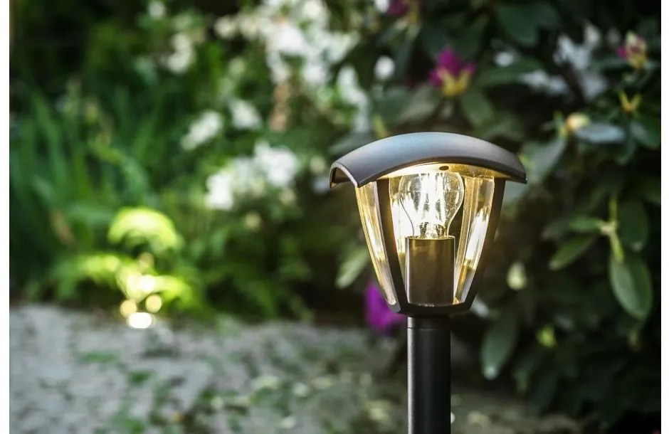 Lámpa Kerti lámpatest MARINA-P, E7, MAX. 20W, IP54, AC220-240V, 50-60Hz, oszlop, fekete