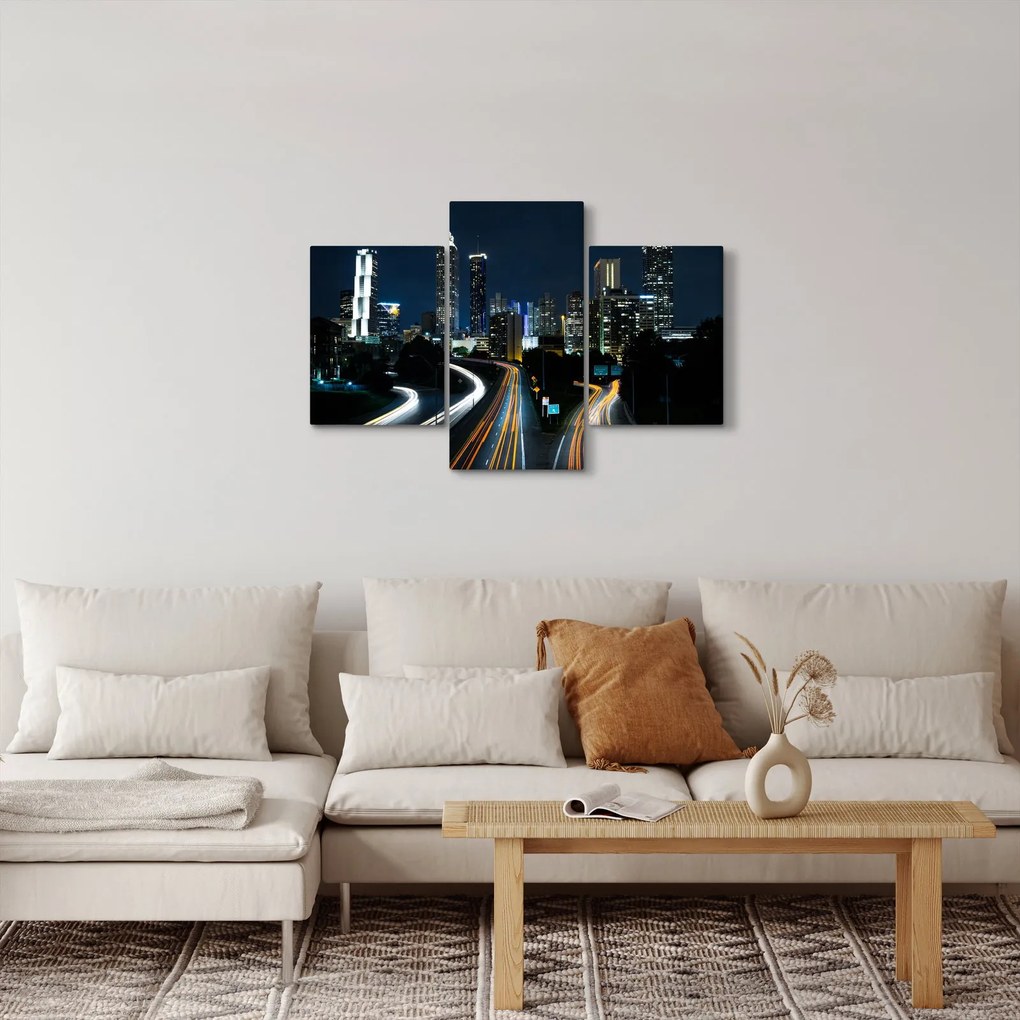 Éjszakai metropolisz képe (90x60 cm)
