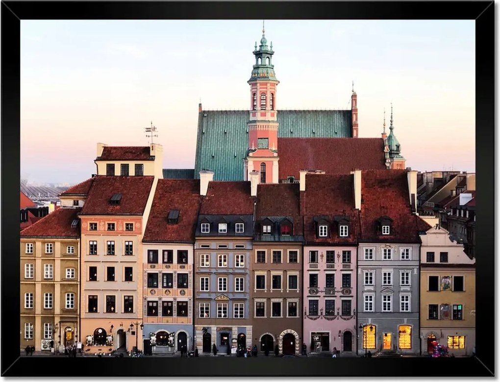 Poszterek keretben 40x30 Varsó Főváros Lengyel