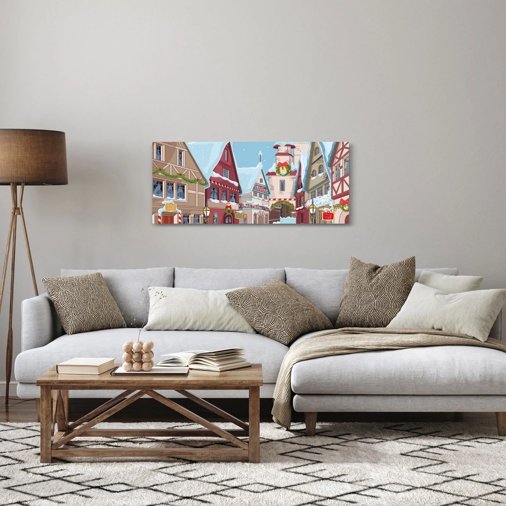 Kép - téli sikátor (120x50 cm)