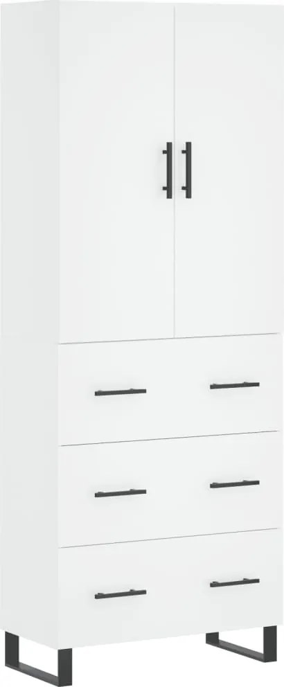 vidaXL fehér szerelt fa magasszekrény 69,5 x 34 x 180 cm