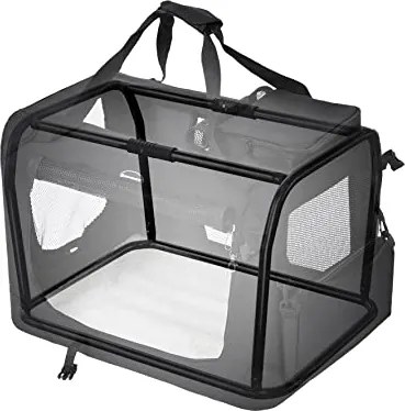Összecsukható kisállathordozó 91 x 63 x 63 cm, XXL-es kutyaszállító, fekete