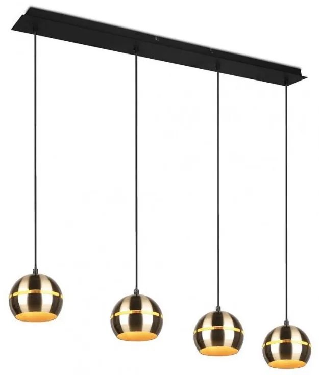 Trio - Csillár zsinóron FLETCHER 4xE14/40W/230V réz