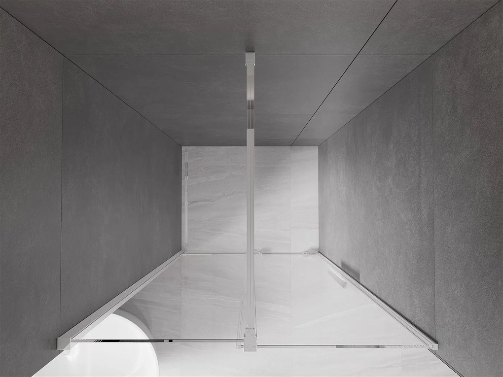 Mexen Velar, nyitható tolóajtó 85x200 cm, 8mm átlátszó üveg, króm, 871-085-000-01-01