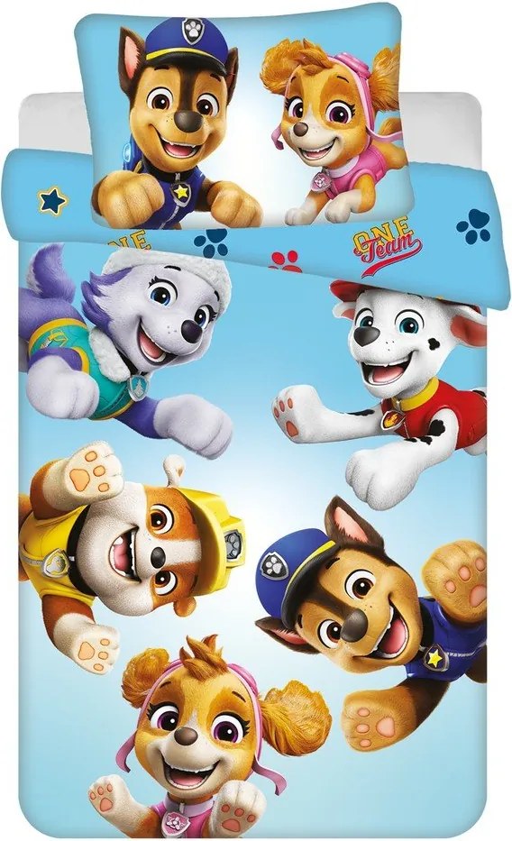 Pamut gyerek ágyneműhuzat babaágyhoz 100x135 cm Paw Patrol – Jerry Fabrics