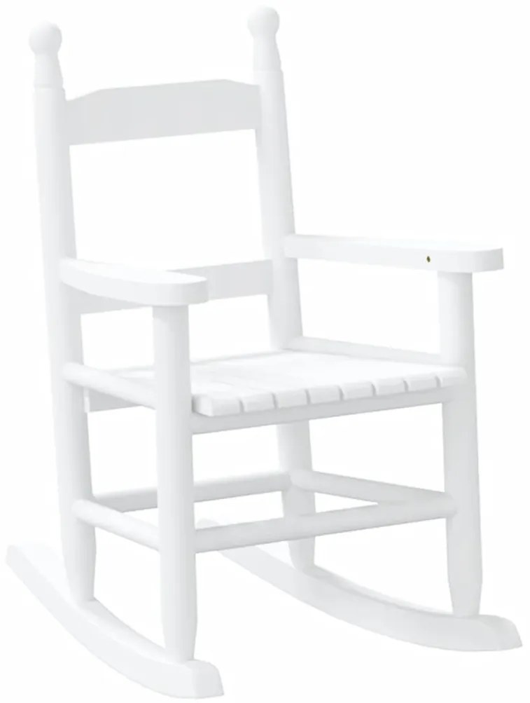 vidaXL 2 db fehér tömör nyárfa gyerekhintaszék