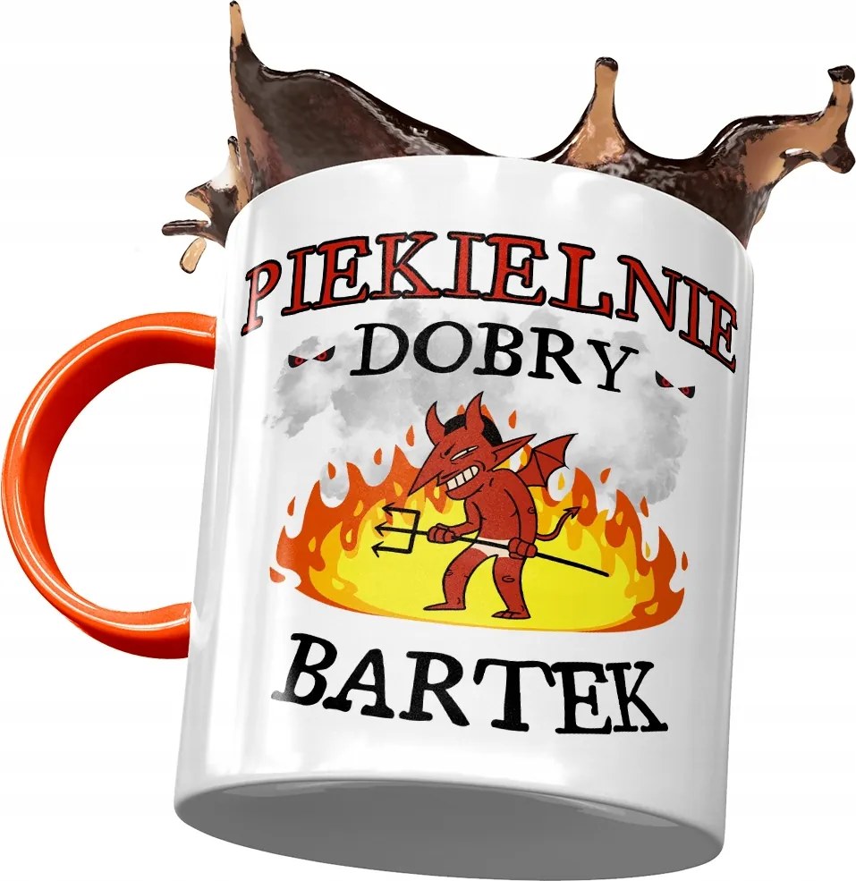 Narancssárga bögre Bartók Bertalan kollégának, fényképes nyomattal