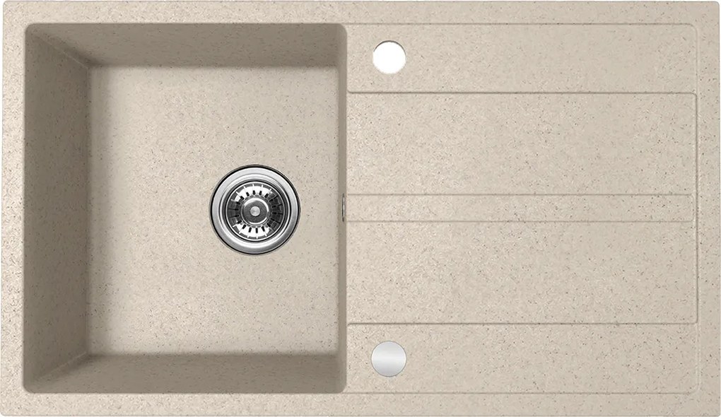 Kuchinox Viti, 1 rekeszes gránit mosogató 760x440x175 mm + szifon, bézs, LAV-SBX_411Y