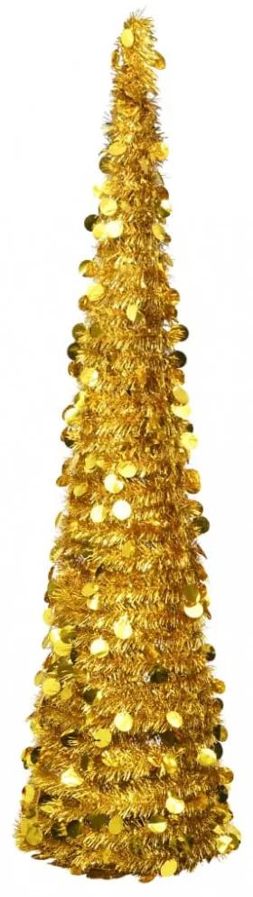 Aranyszínű összecsukható pet műkarácsonyfa 180 cm