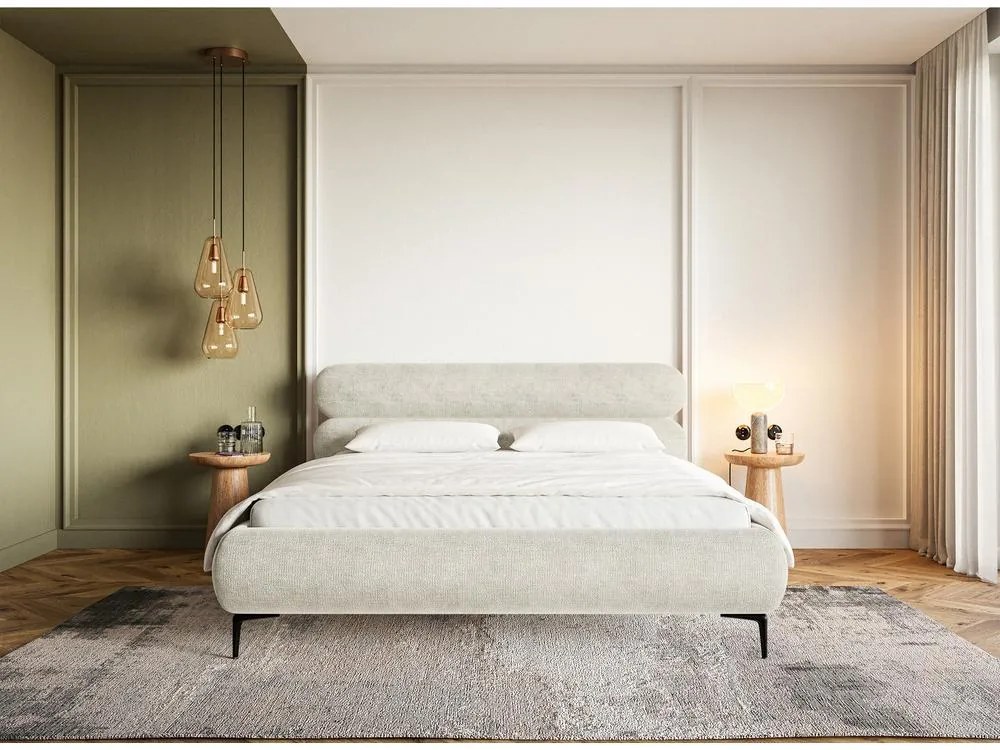 Franciaágy 140 cm Rirri 140B (ágyráccsal) (bézs szürke + fekete). Akció -15%. 1099854