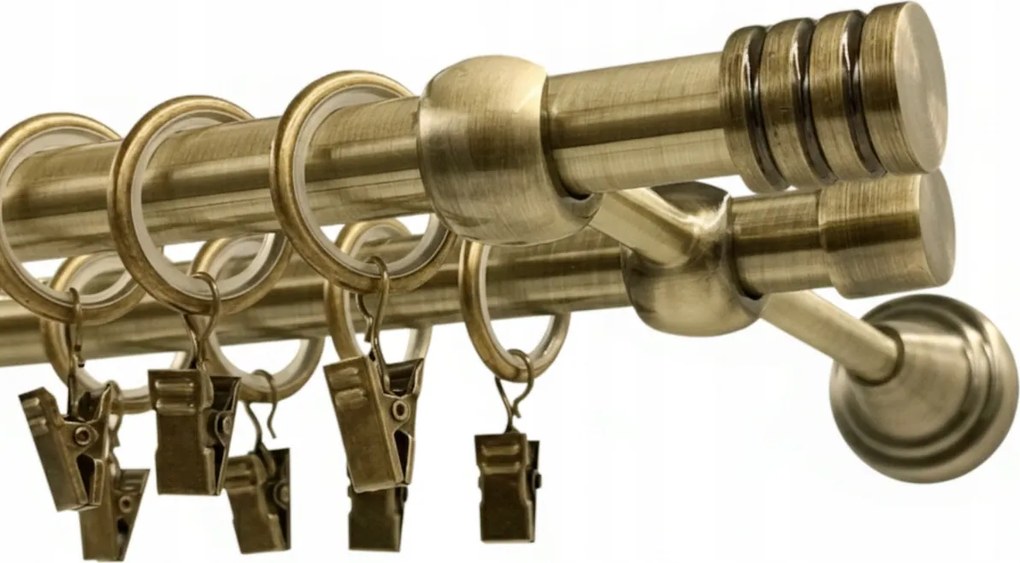 Luna Dupla Függönykarnis Maró Arany Fém 16 mm Arany Antik 140 cm