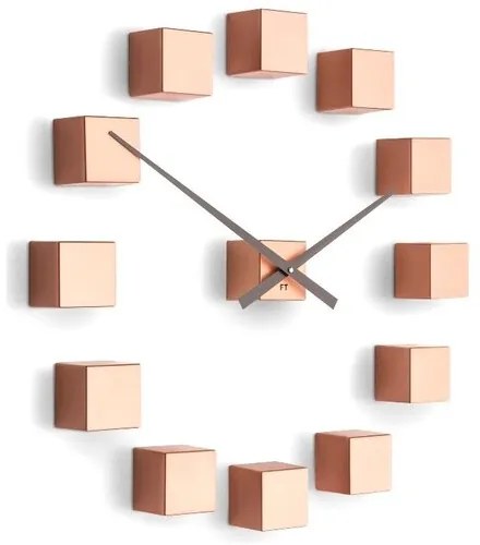 Future Time FT3000CO Cubic copper Design falra ragasztható óra, átmérő 50 cm