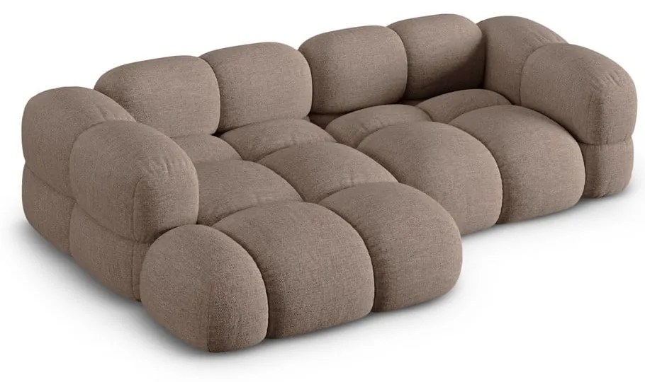 Barna sarokkanapé (bal oldali-heverő résszel) Loretto – Cosmopolitan Design