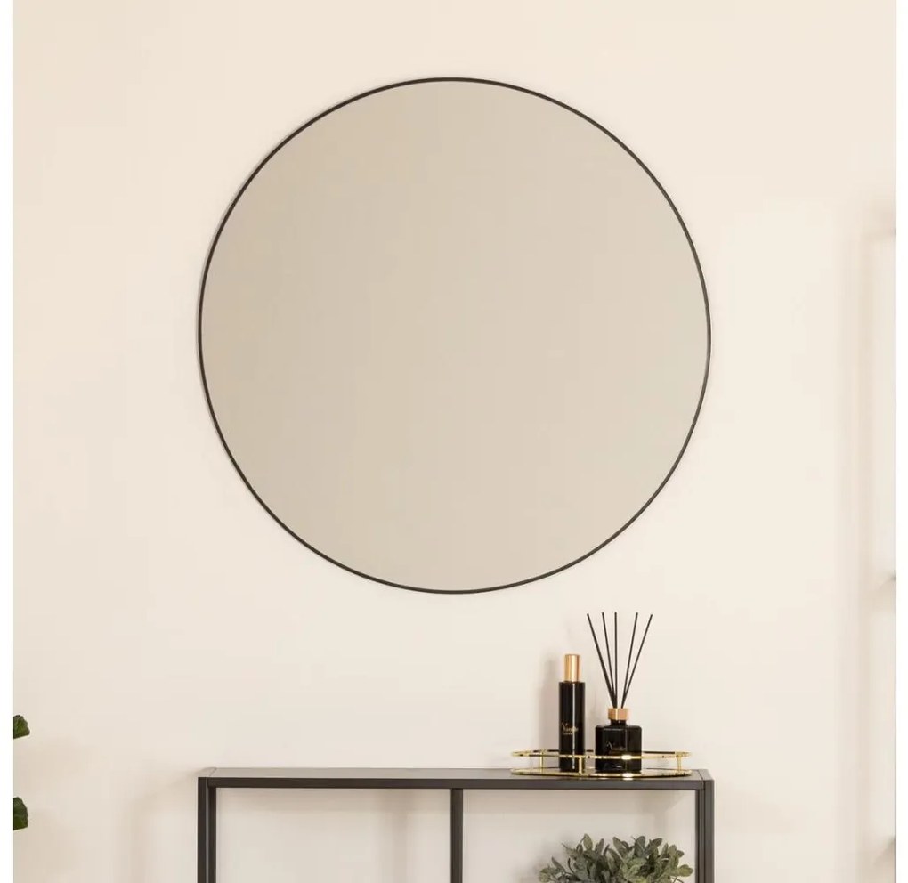 Atmosphera - Fali tükör ALICE átm. 76 cm fekete